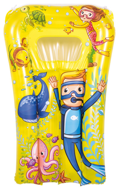 29" Yellow Underwater Sea World Inflatable Kick Board