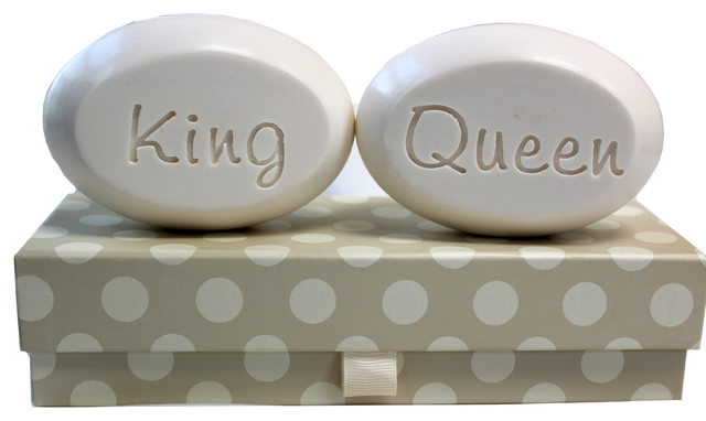 Scented Soap Bar Personalized \u2013 King \u0026 Queen, Freesia  Traditional  Bathroom Accessories  by 