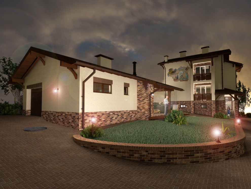 Реконструкция загородного дома с беседкой