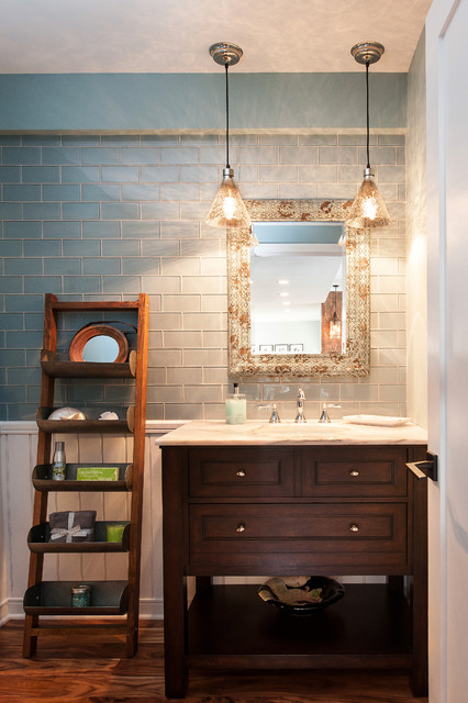 Beach Heaven Transitional Powder Room San Diego By Oasis