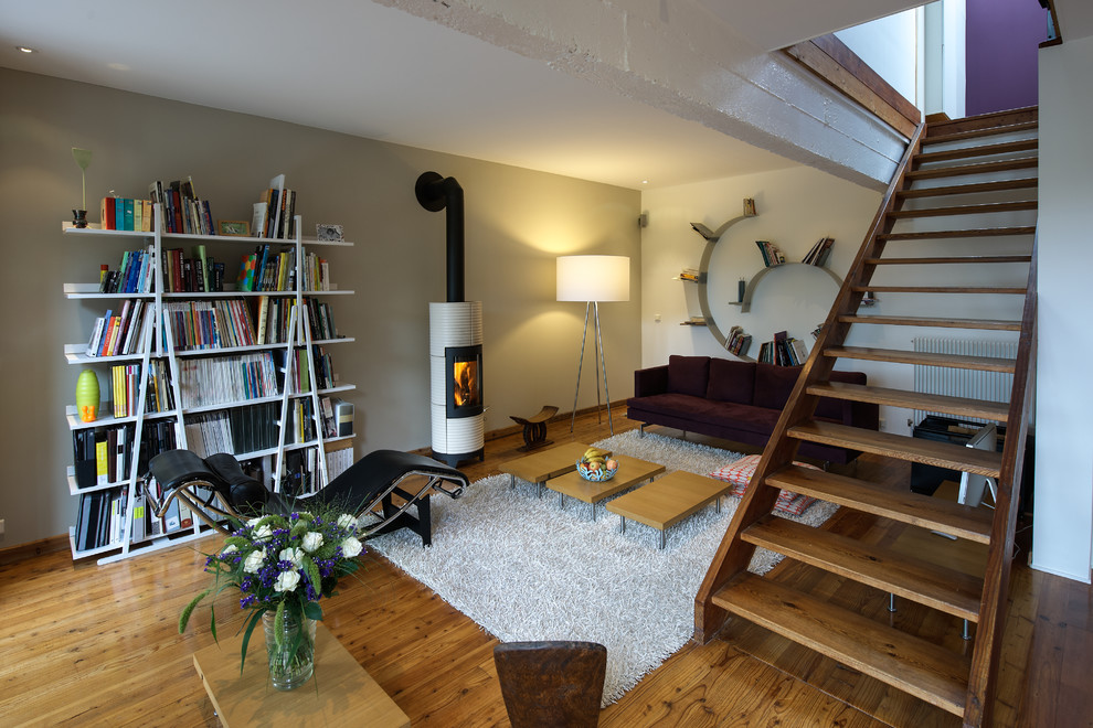Idée de décoration pour une salle de séjour design.