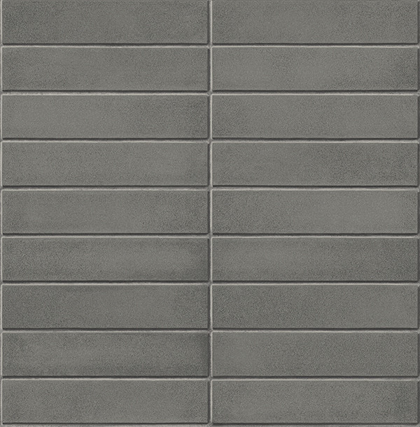 Modern Aligned Brick Pattern Wallpaper, Dark Gray, Bolt