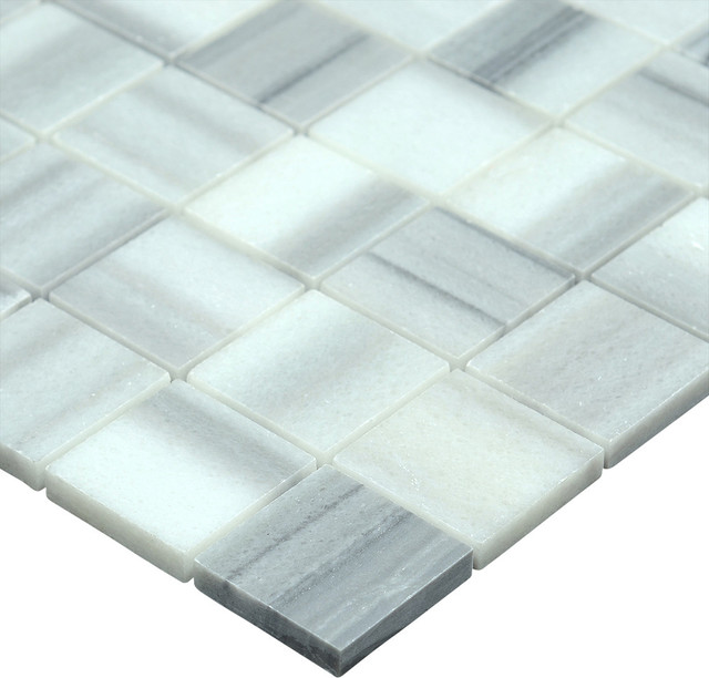 12 X12 Equator Marmara Marble Polished Square Mosaic Tile 12 X12 Equator Marmara Marble Polished Square Mosaic Tile Traditional By All Tiles