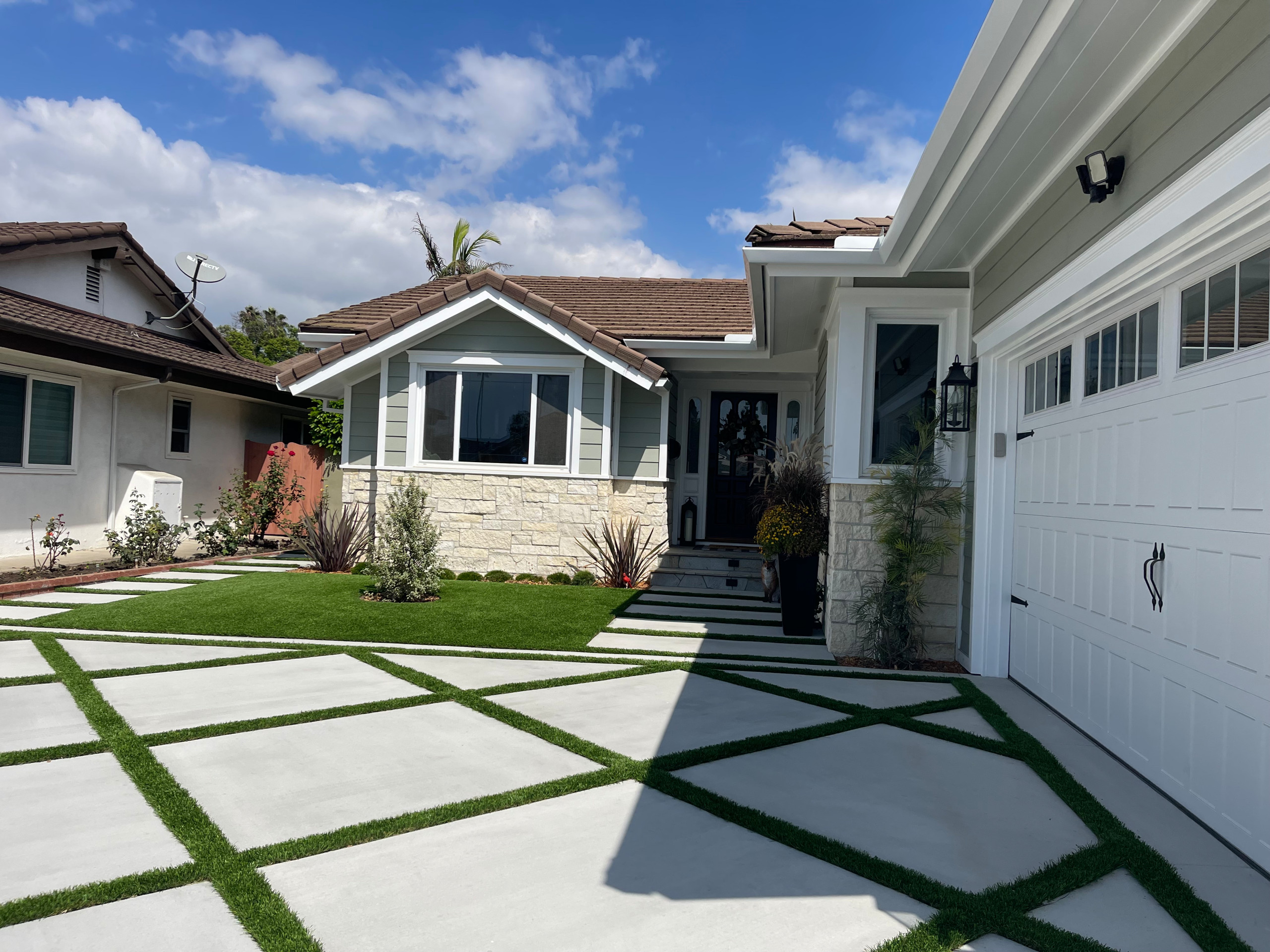 Front Yard and Driveway Remodel ValVerde Home - Rueff