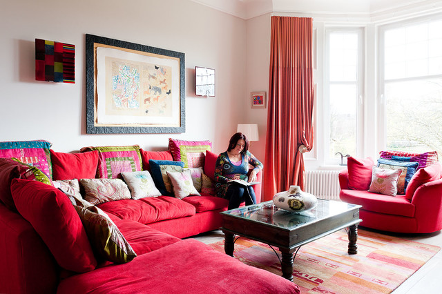 villa refurbishment Glasgow eclectic-living-room
