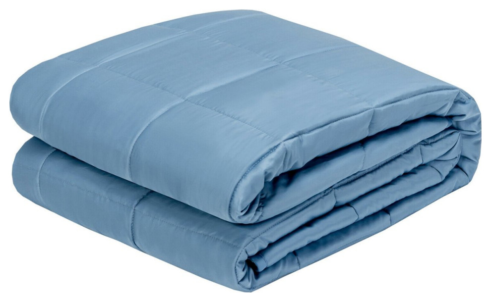 15 Lbs 48 X 72 Weighted Blanket W/ Bamboo Fabric Cover Blue/Green/Pink