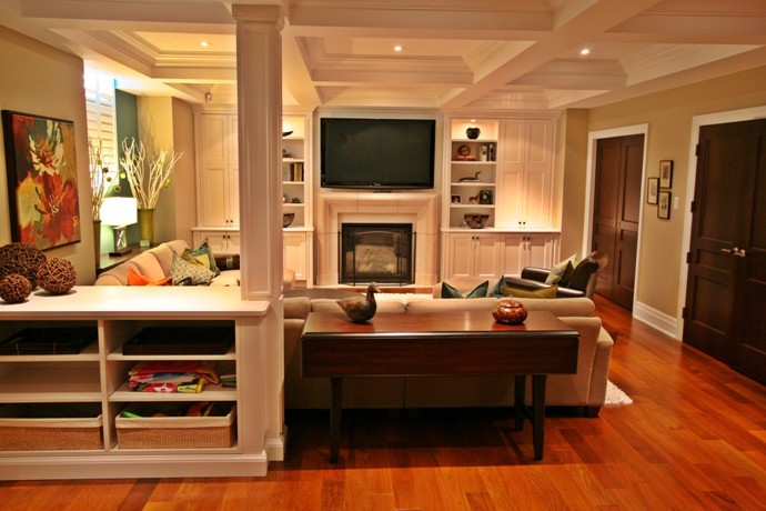 Example of a trendy living room design