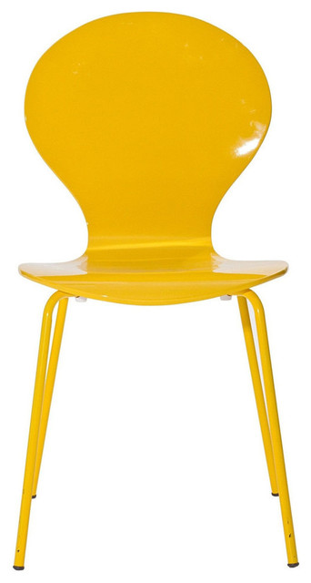 Insect Dining Wood Side Chair, Yellow