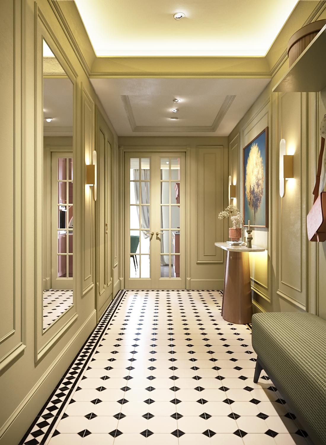 Кораллово-оливковый микс