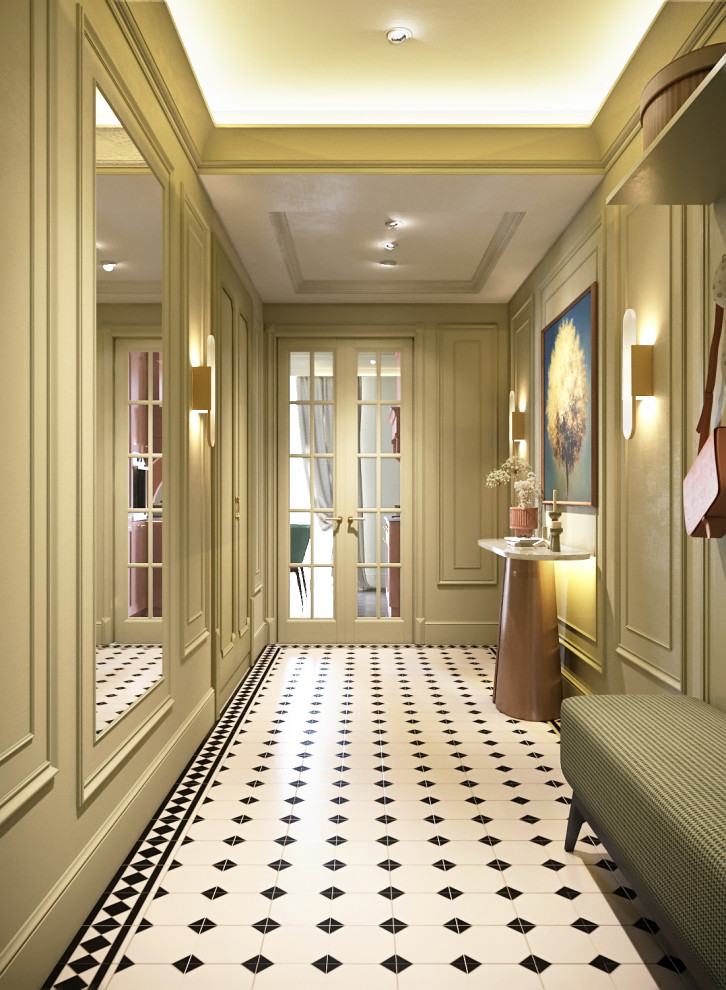 Кораллово-оливковый микс