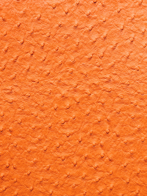 Emu Faux Leather / Vinyl Upholstery Fabric, Orange
