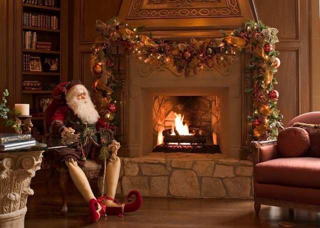 Christmas Interior Traditional Living Room Houston By