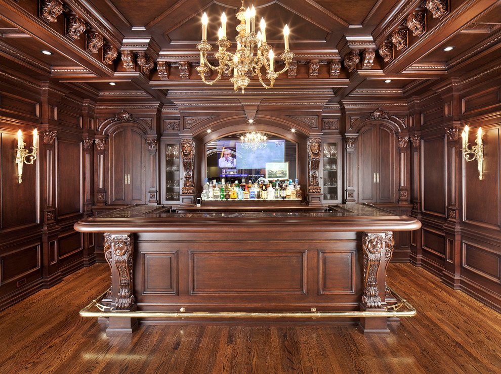 Traditional Carved Bar - Victorian - Home Bar - DC Metro - by WL