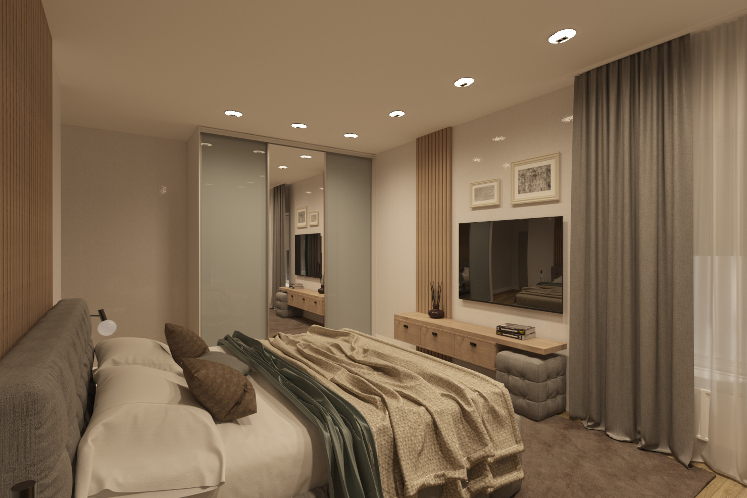 Дизайн интерьера спальной комнаты г. Минск