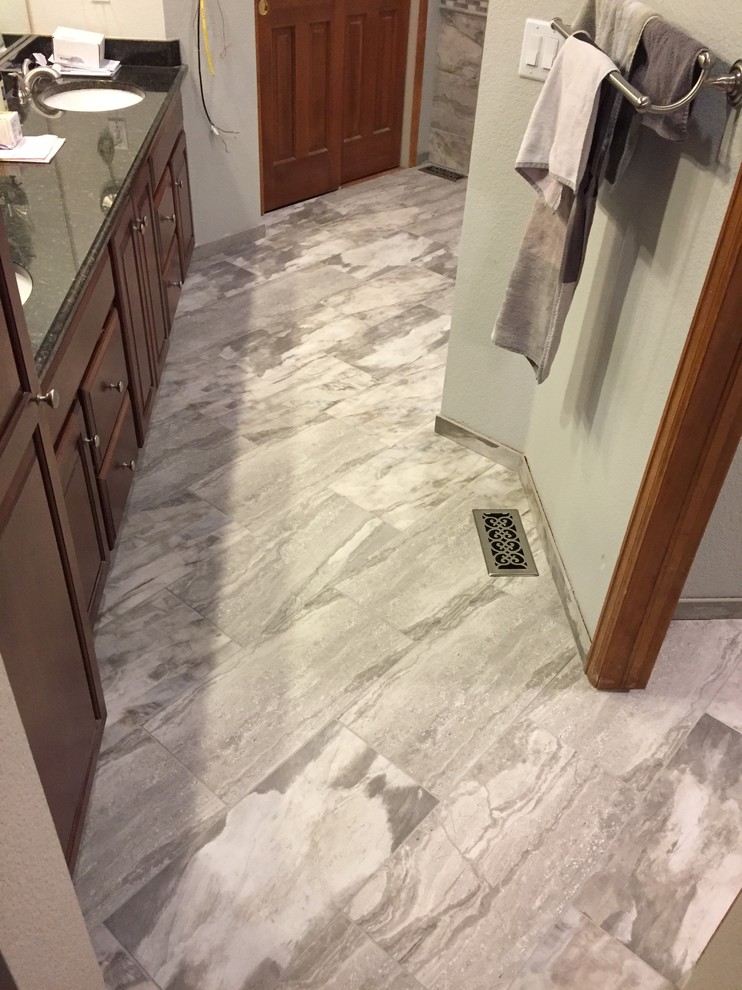 Inspiration for a transitional home design remodel in Denver
