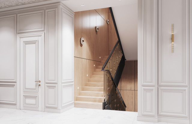 Classical Mansion transitional-staircase