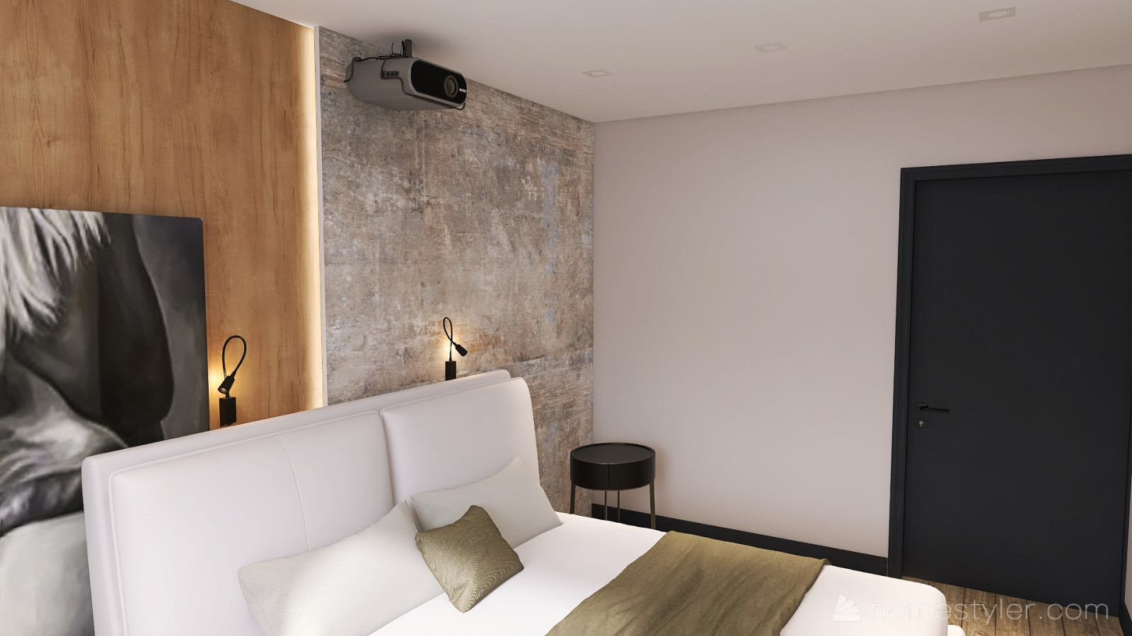 Брутальная трехкомнатная квартира в современном стиле с элементами лофта.