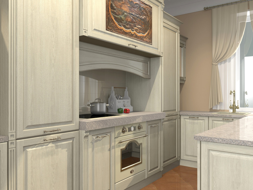 Дизайн кухонного гарнитура квартиры в Москве