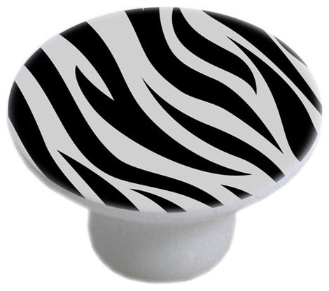 Zebra Print White Ceramic Cabinet Drawer Knob Cabinet And Drawer