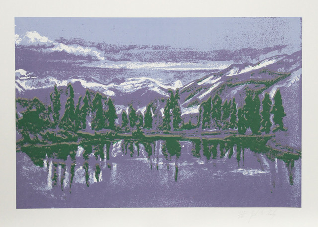 John Healy "Mountain Lake" Serigraph