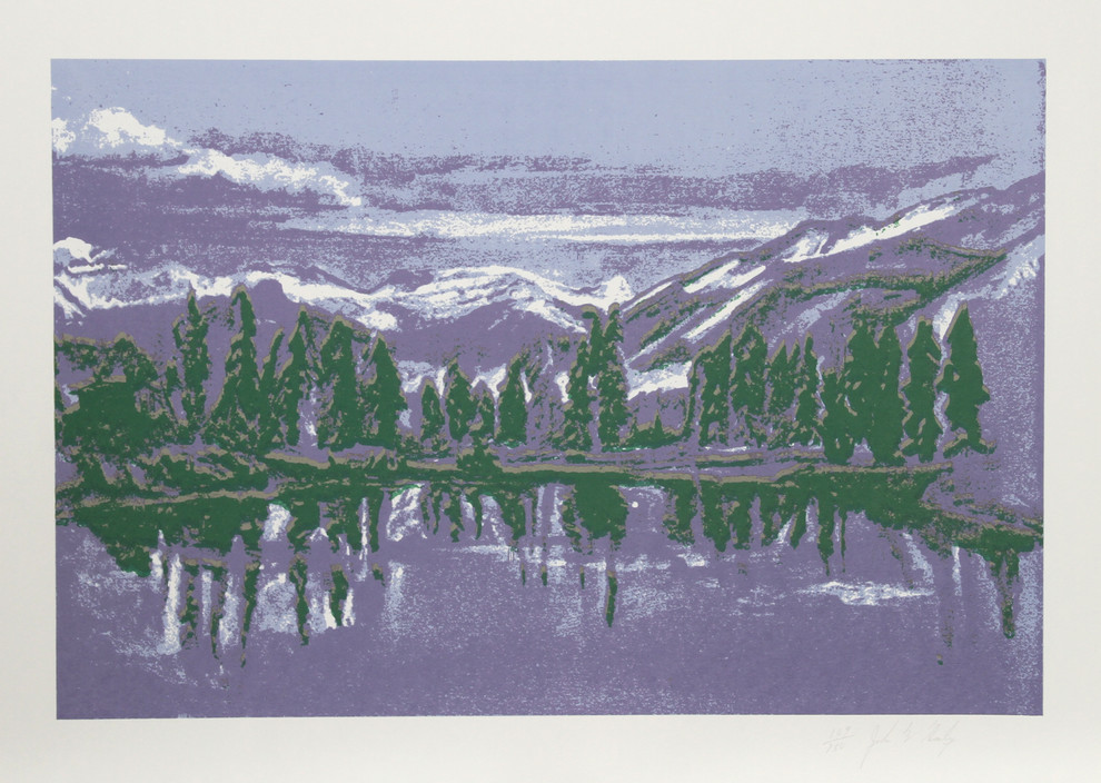 John Healy "Mountain Lake" Serigraph