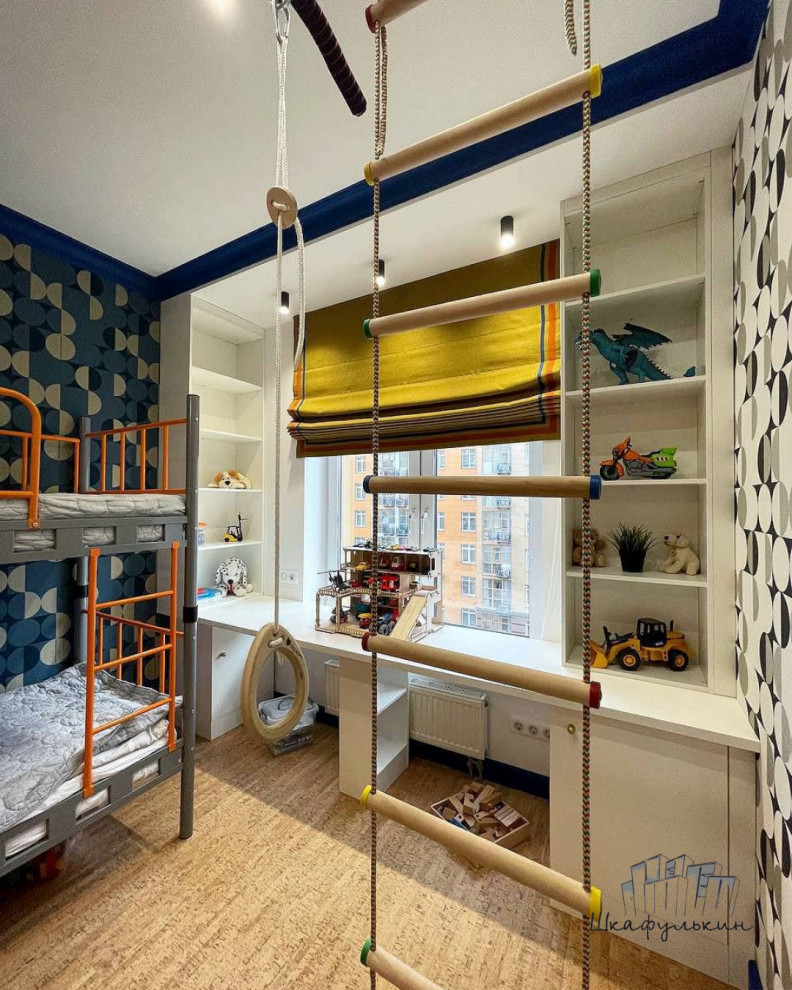 Меблировка детской для мальчиков в современном стиле