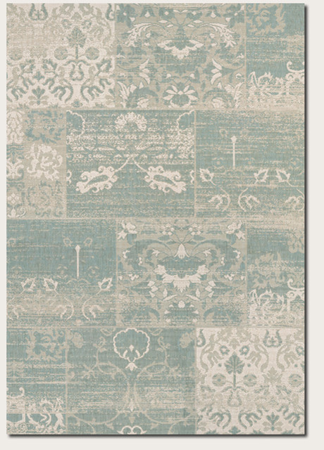 Couristan Afuera Country Cottage Sea Mist And Ivory Indoor Outdoor