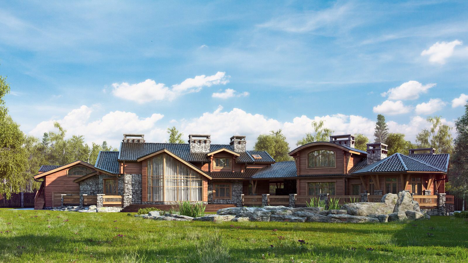 Private residence project, visualization. By Natalia Lomeiko, architect - http:/