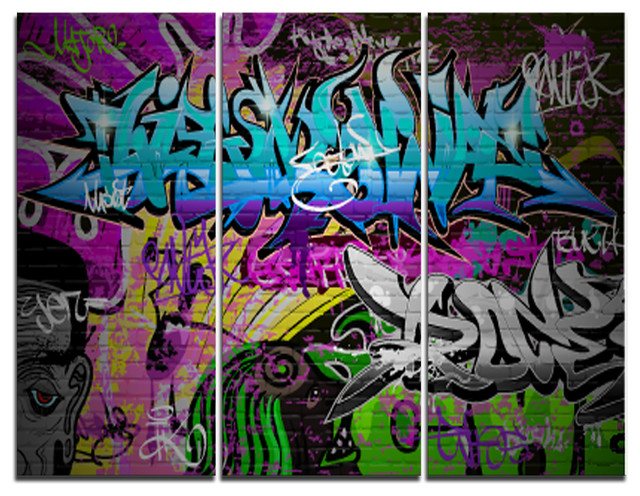 Large Canvas Wall Art Street Photography Urban Decor Graffiti Art Canvas Graffiti Print