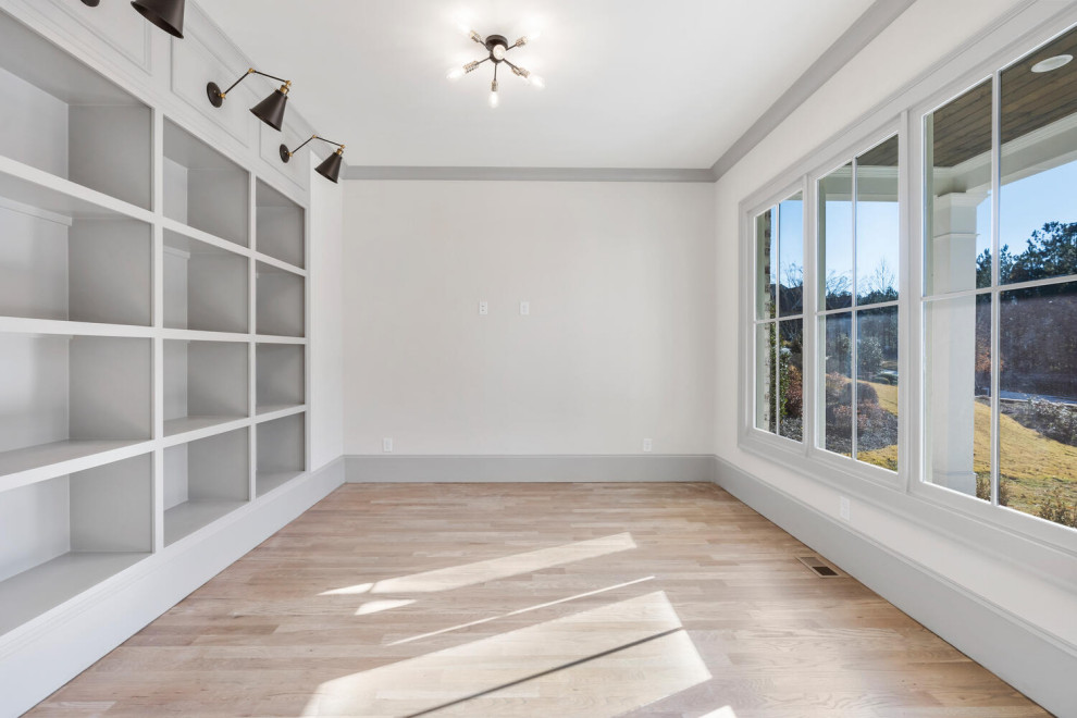 Inspiration for a contemporary home office remodel in Atlanta
