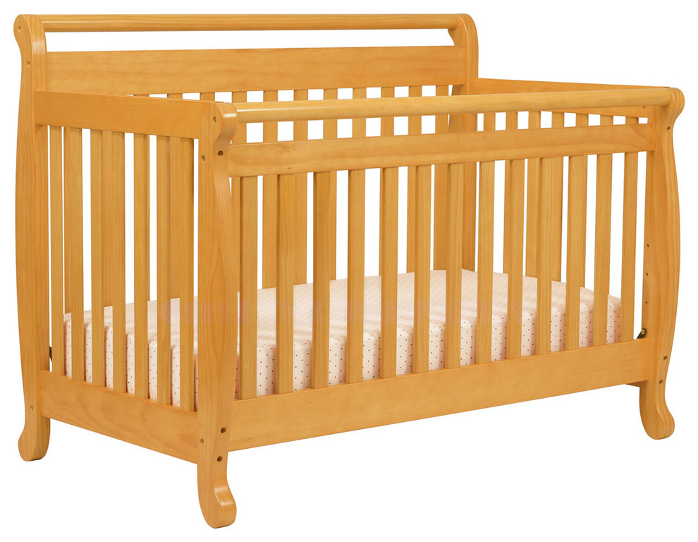 DaVinci Emily 4-in-1 Crib with Toddler Rail in Honey Oak
