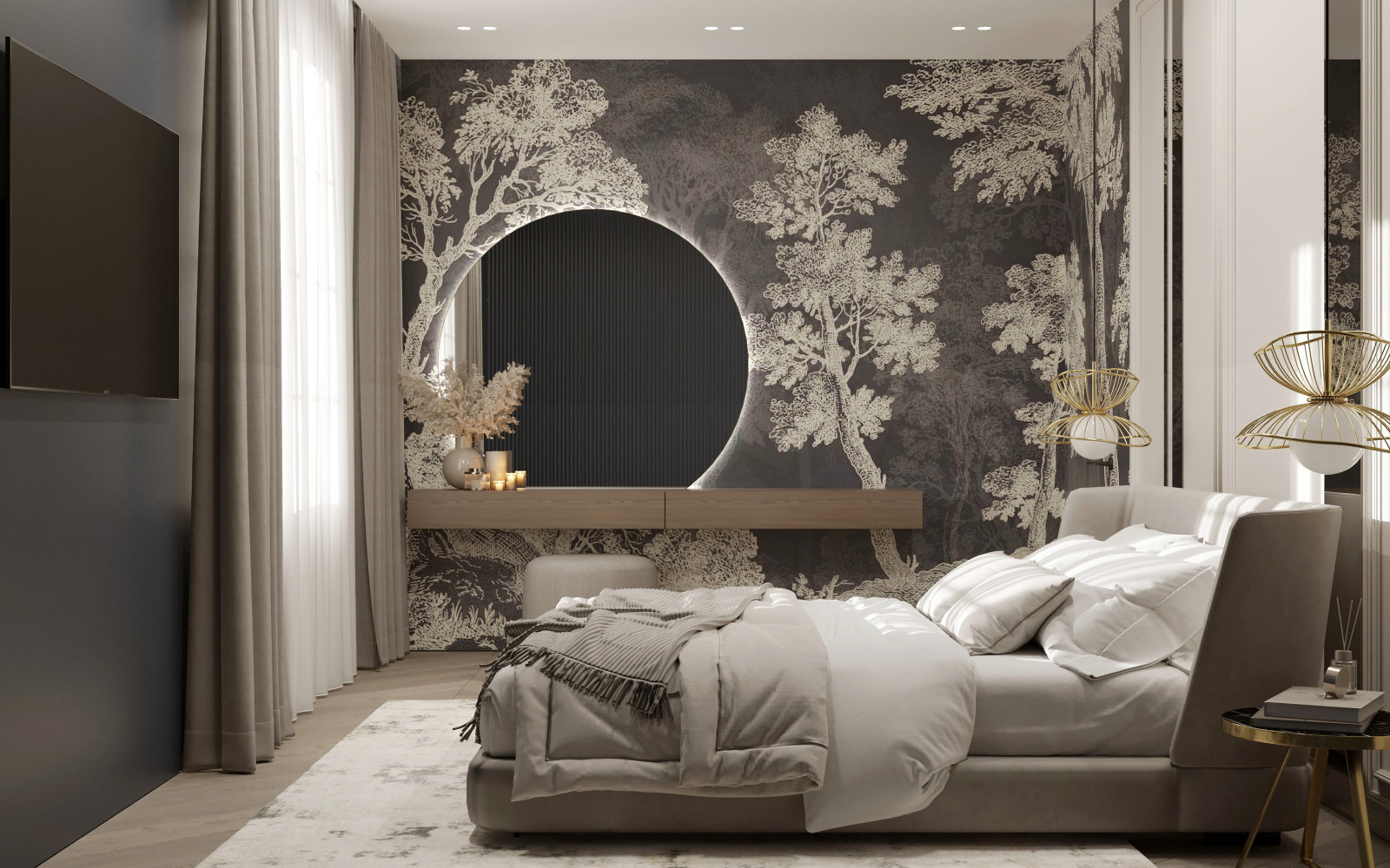 Проект гостевой комнаты в трехэтажном доме на улице Красная в городе Калининград