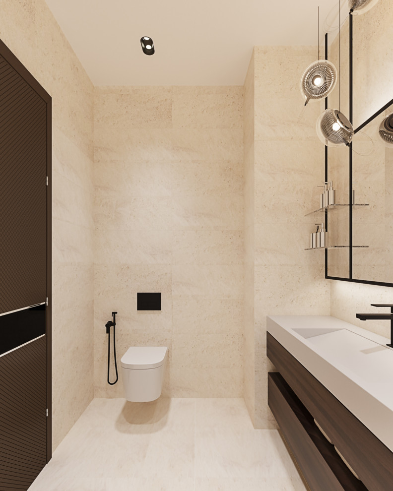 Студия в современном стиле  в колониальных тонах