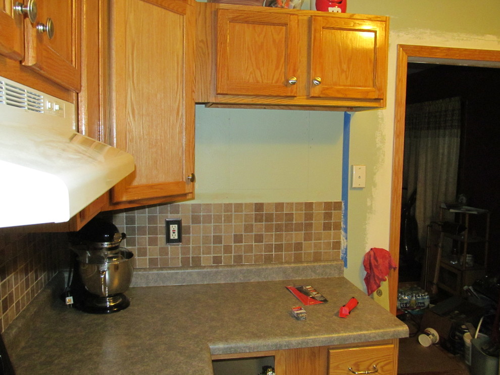 need help with ideas on under microwave shelf