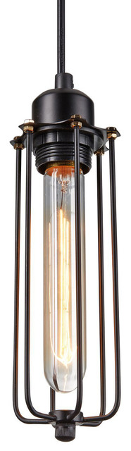 Minimalism Edison Hang Light Long Cage Loft Coffee Pendant Lights Guard Lantern