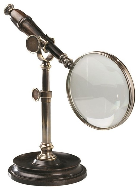 Magnifying Glass With Stand Bronzed, Standing Magnifying Lamp