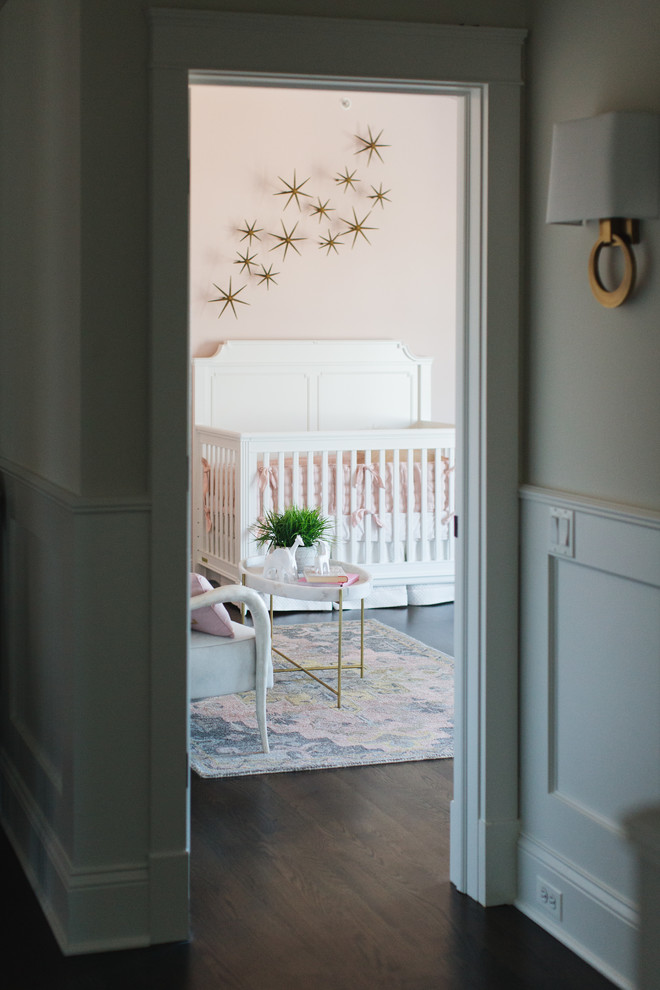 This is an example of a transitional nursery in Chicago.