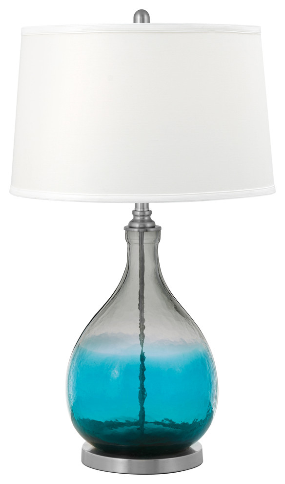 teal standard lamp