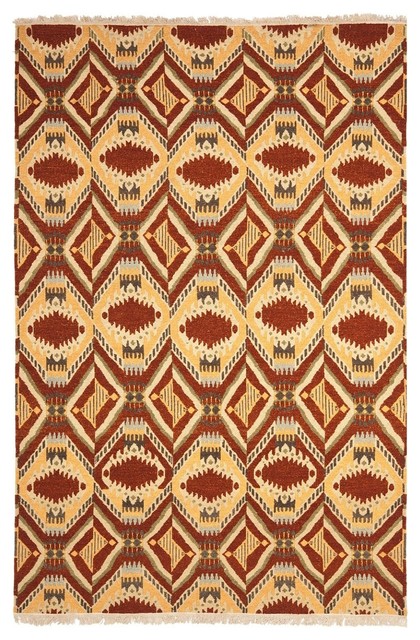 David Easton Area Rug, Rectangle, Paprika, 8'x10'