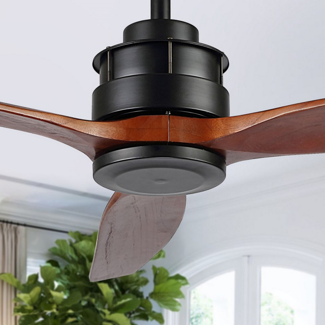 Safavieh Farla Ceiling Fan Black - Transitional - Ceiling Fans - by ...