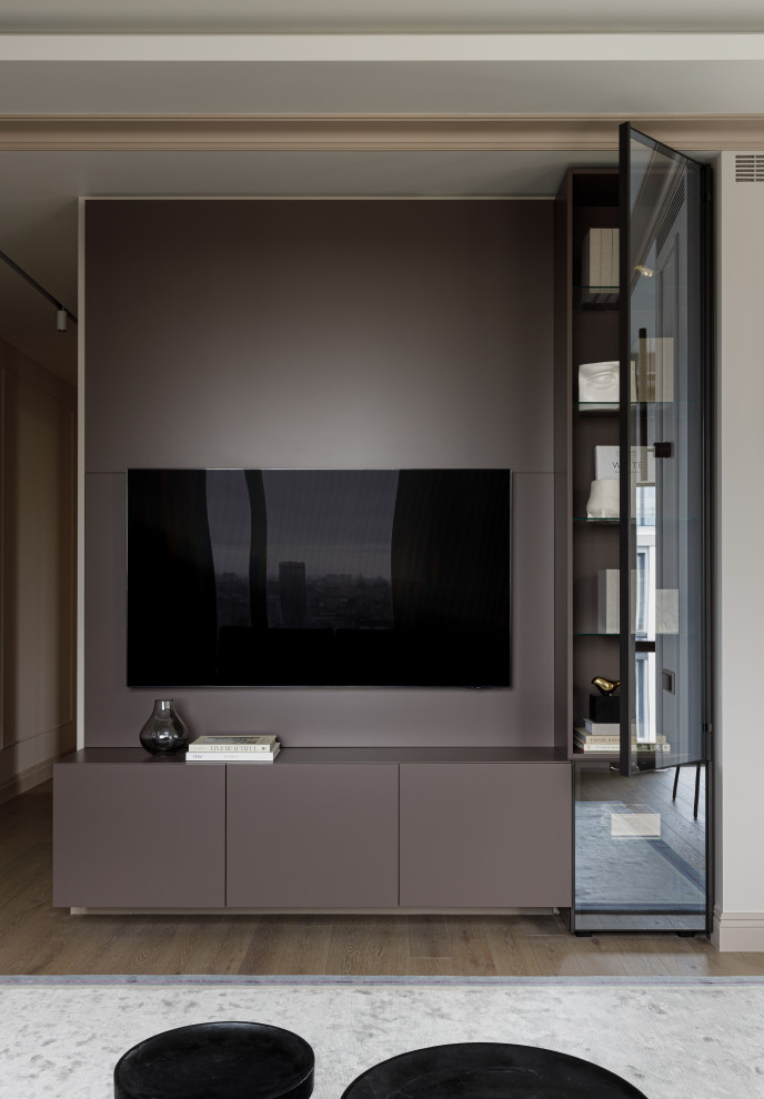 Современная классика реализованный дизайн-проект в ЖК "Прайм парк"