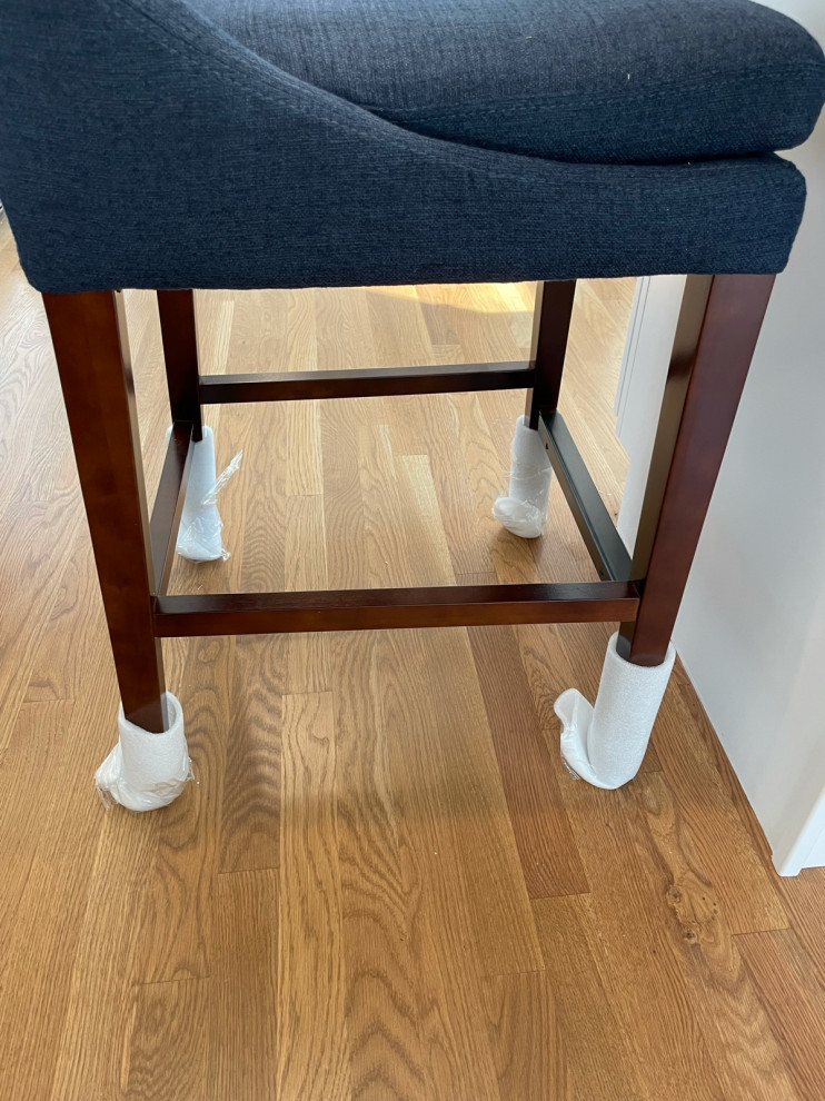 How do I repaint chair legs so they don’t scratch and chip?