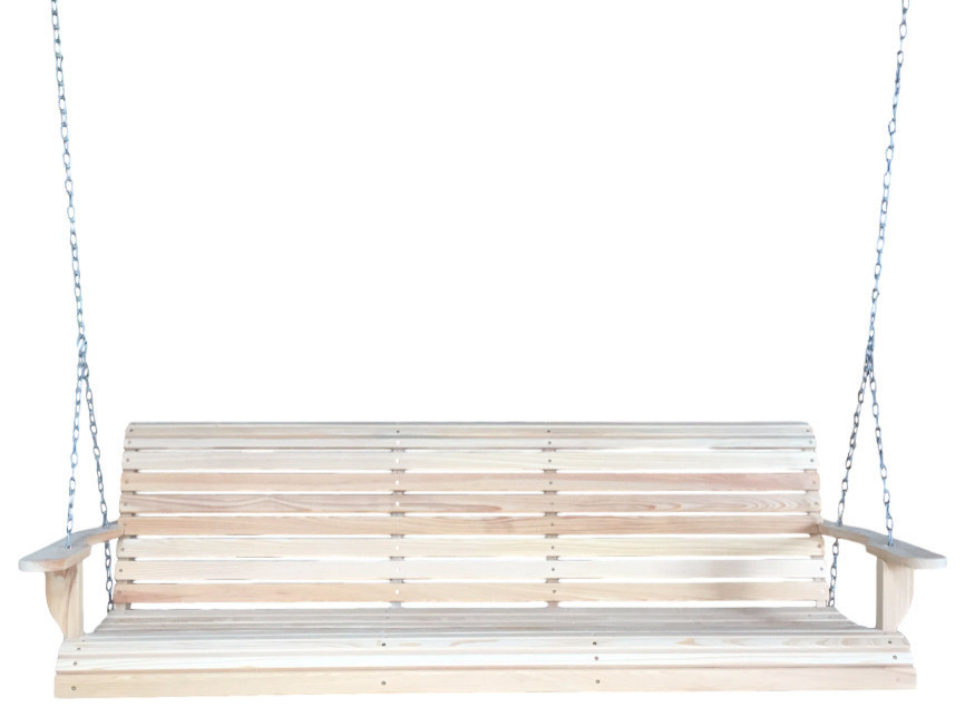 6' Cypress Roll Swing Farmhouse Porch Swings by Louisiana Cypress