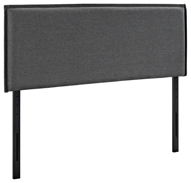 Camille Full Upholstered Headboard, Gray Transitional Headboards