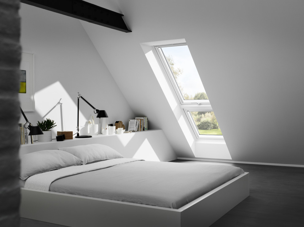 Photo of a contemporary bedroom in Hamburg.