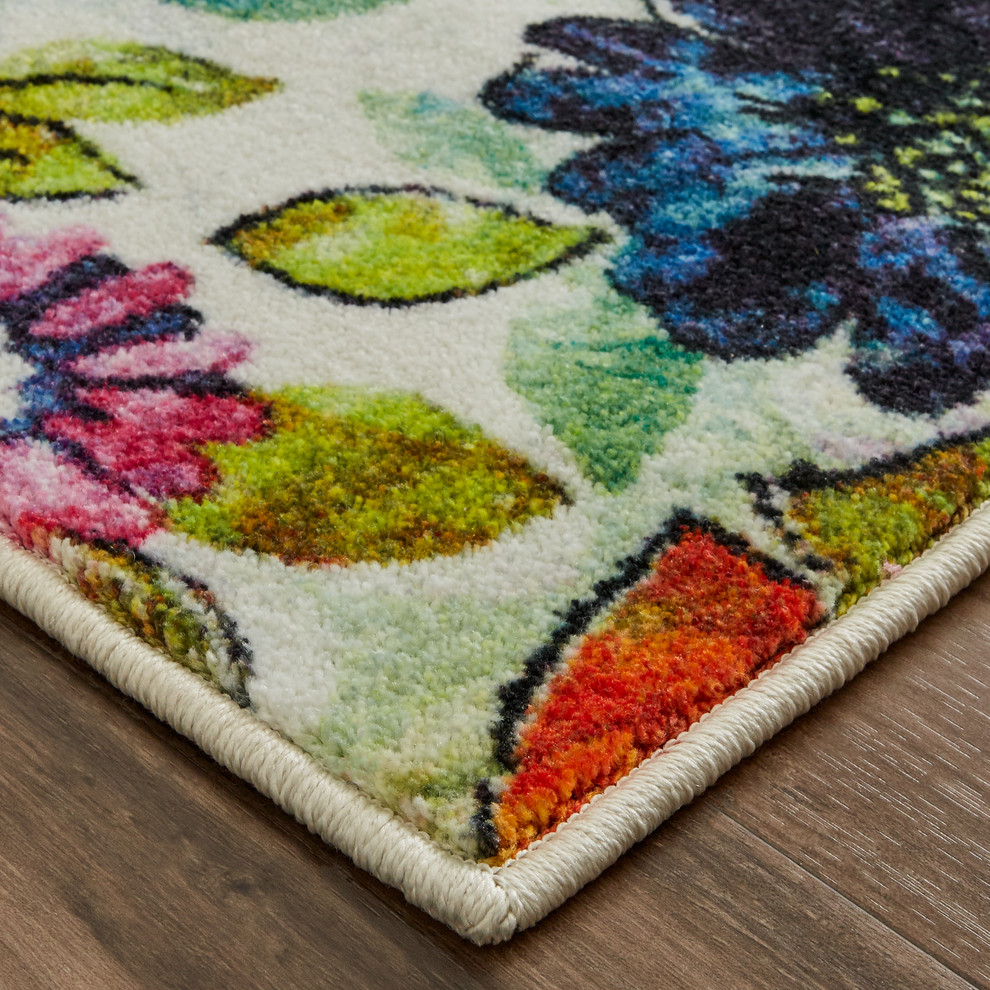 Mohawk Prismatic Blossoms Rainbow Contemporary Area Rugs by