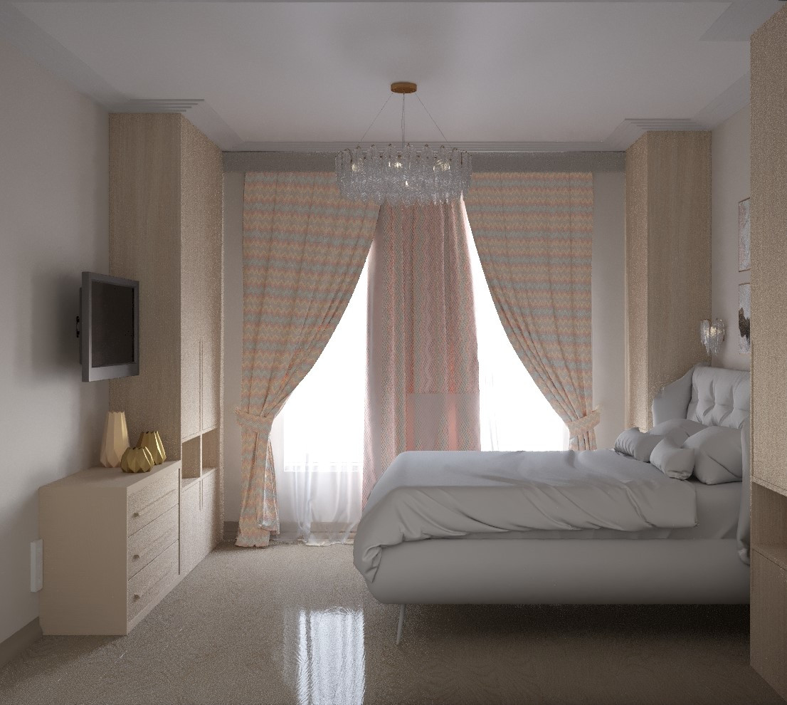 3d-визуализация спальни