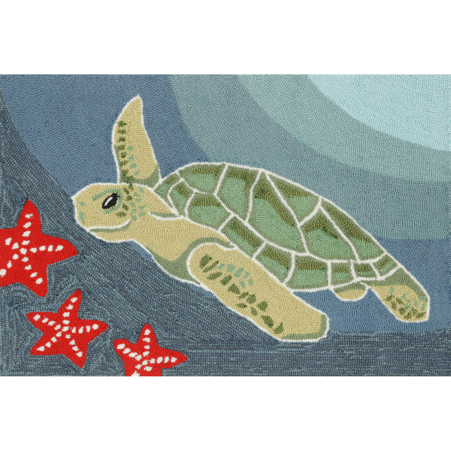 Frontporch Sea Turtle Mat, Ocean, 20"x30" Beach Style Doormats by