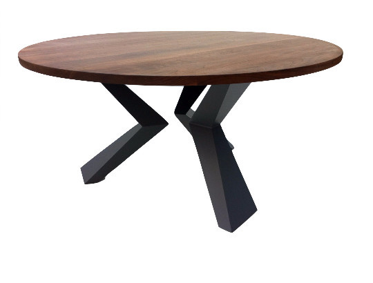 Contemporary Round Solid Walnut Dining, Contemporary Round Table