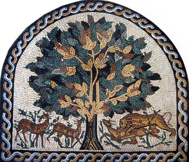 Arched Biblical Mosaic, 34"x38"